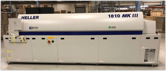 Heller 1810 MK5 10 Zone SMT Reflow Oven for Lead Free Soldering of PCBs 2&quot; 22&quot; 5 56 cm Wide